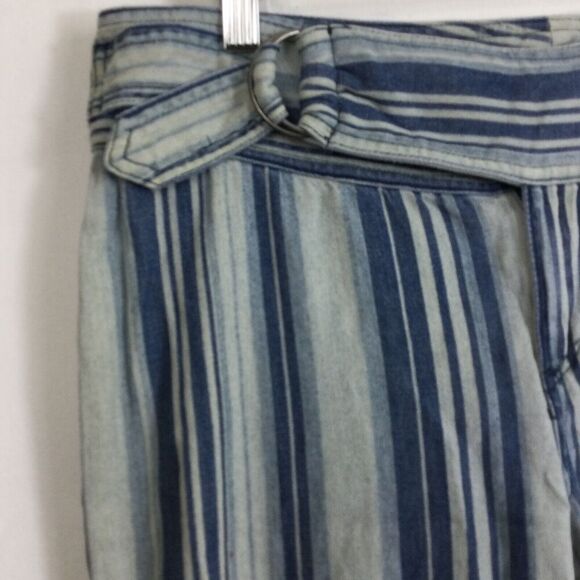 Free People Womens Journey Striped Retro Belted Flared Mid Rise Pants Size 29 - Picture 3 of 10